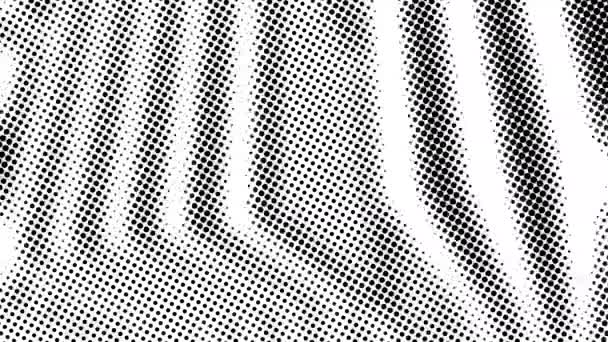 Medio tono de muchos puntos, fondo abstracto generado por computadora, fondo de renderizado 3D con efecto de ilusión óptica - Metraje, vídeo