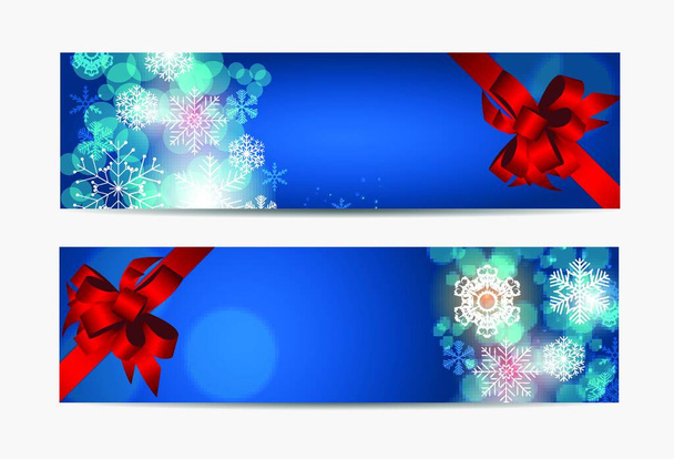 Christmas Snowflakes Website Banner and Card Background Vector Illustration EPS10 - Vector, afbeelding