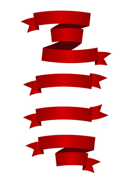 Beautiful Red Ribbon Label Vector Illustration EPS10 - Vecteur, image