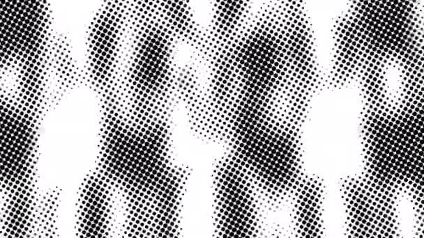 Полутон многих точек, сгенерированный компьютером абстрактный фон, фон 3D рендеринга с оптическим эффектом иллюзии - Кадры, видео