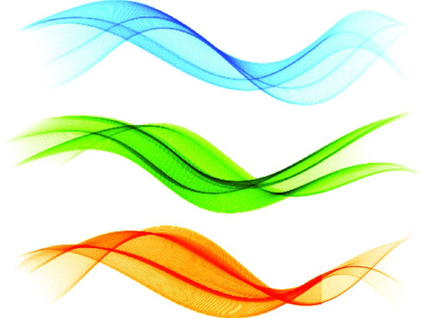 Set of color wave color wave - Vektor, kép