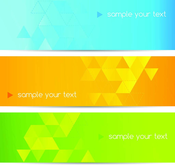 Vector color abstract geometric banner with triangle. - Vector, imagen