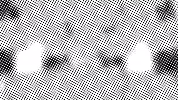 Medio tono de muchos puntos, fondo abstracto generado por computadora, fondo de renderizado 3D con efecto de ilusión óptica - Imágenes, Vídeo