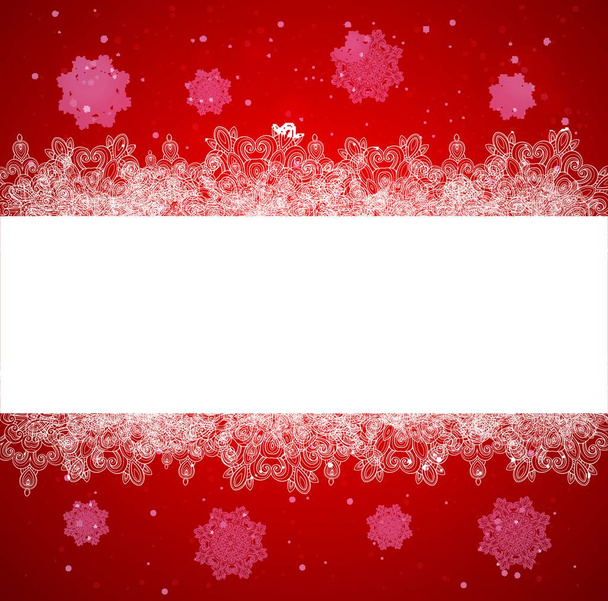 Christmas banner with snowflakes - Vecteur, image