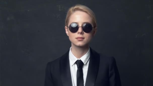 businesswoman in a classic business suit - Footage, Video