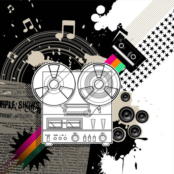 vector illustration of a background for the music - Vektor, Bild