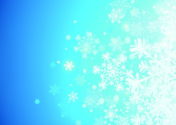 Vector illustration of Blue abstract background with cool snowflakes - Vettoriali, immagini