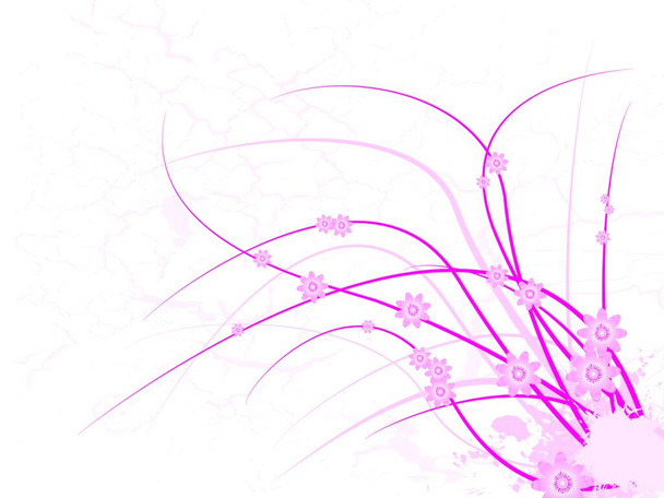 floral abstract pink design with plenty of copy space - Vektor, obrázek