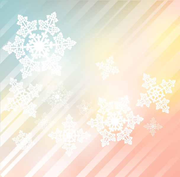 Elegant Vector Christmas background with white snowflakes. - Вектор, зображення
