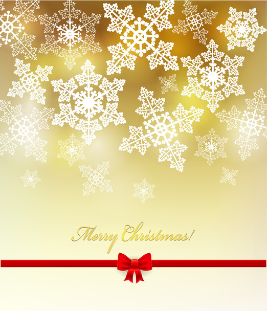 Elegant Vector Christmas background with white snowflakes. - Vector, Image