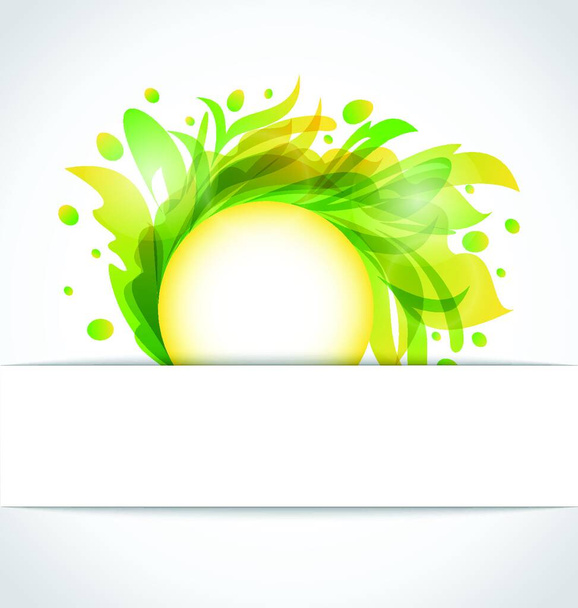 Illustration eco floral transparent background - vector - Διάνυσμα, εικόνα