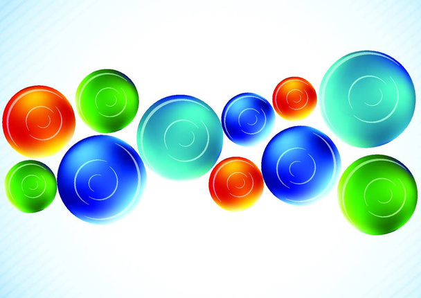 Bright background with colorful spheres. Abstract illustration - Διάνυσμα, εικόνα