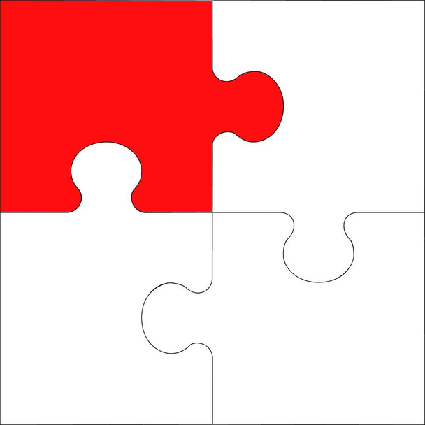 Vector. Abstract puzzle in color 09 - Vektör, Görsel