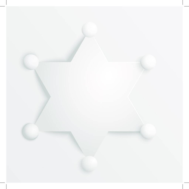 Stylized image of a sheriff's star on white background - Вектор,изображение