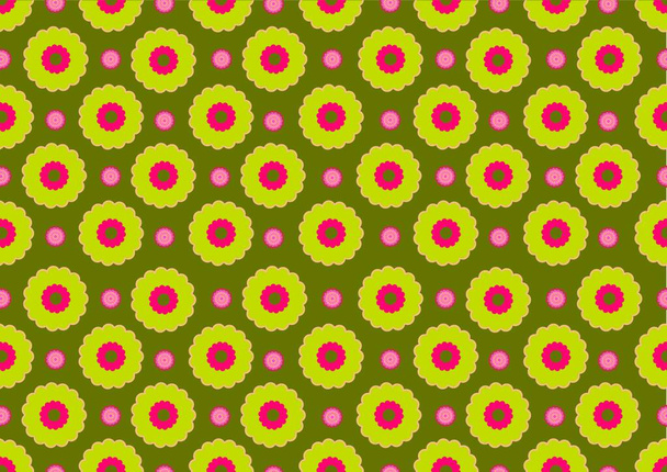 Vector illustration of  funky flowers abstract pattern - Vektor, obrázek