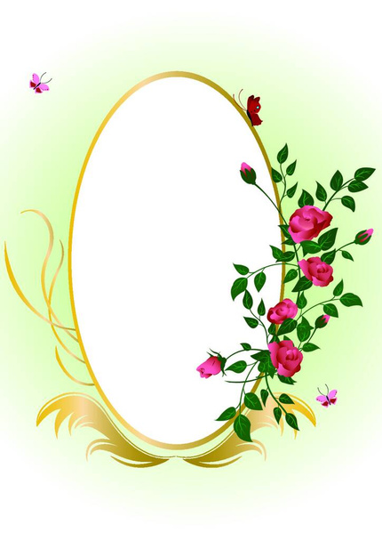 Vector illustraition of elegant floral frame - ベクター画像