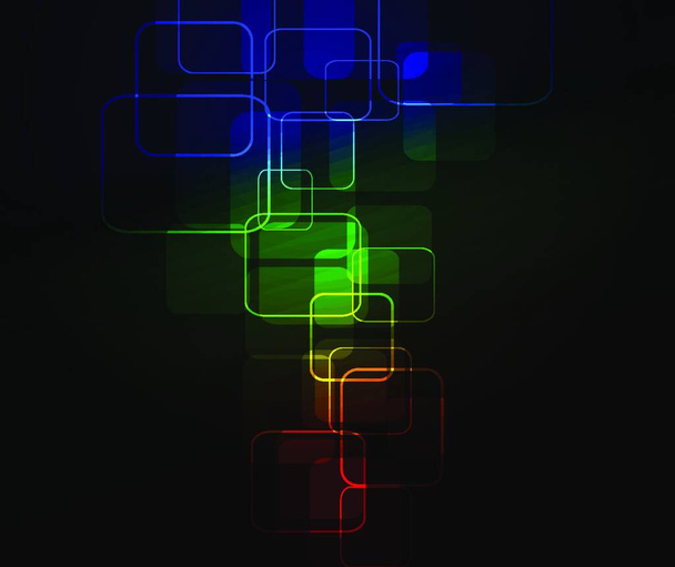 Abstract glowing background with digital symbols - Vektor, kép