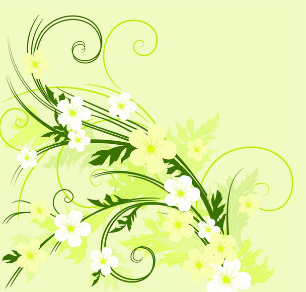 floral background, copy space wallpaper, vector - Vetor, Imagem