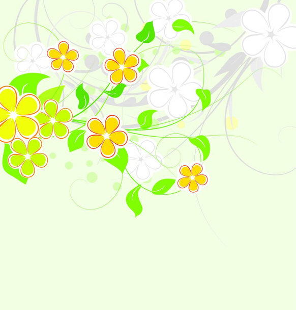 artistic Floral Background, vector illustration - Вектор,изображение