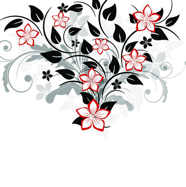 artistique Arrière-plan floral, illustration vectorielle - Vecteur, image