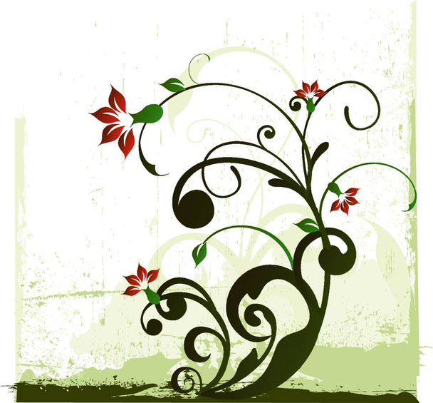 artistic Floral Background, vector illustration - Vector, imagen
