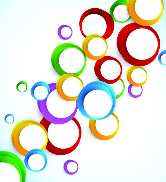 Abstract background with colorful circles. Abstract illustration - Wektor, obraz