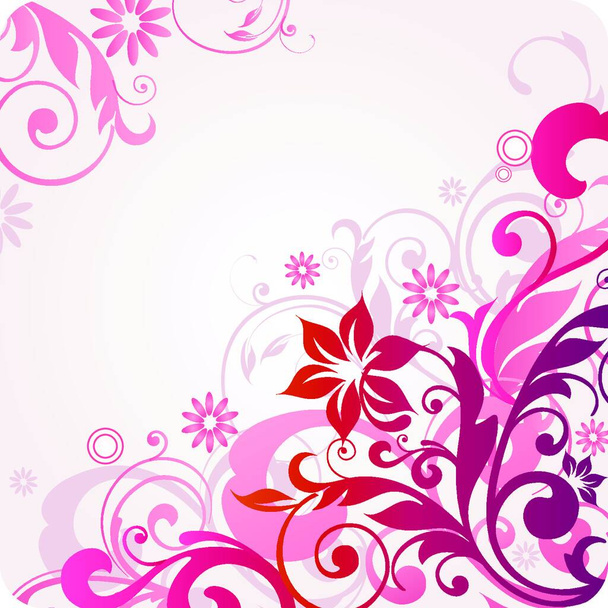 artistic Floral Background, vector illustration - ベクター画像