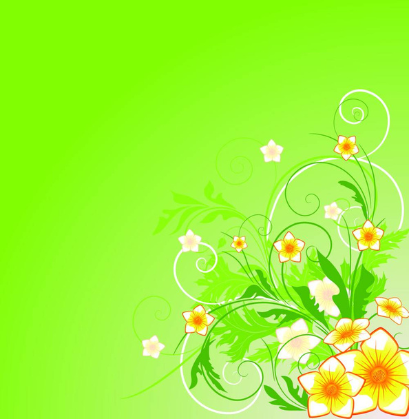 artistic Floral Background, vector illustration - Vektor, obrázek