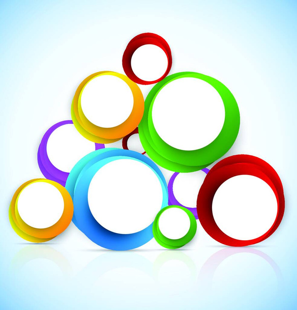 Background with colorful circles. Abstract bright illustration - Вектор, зображення