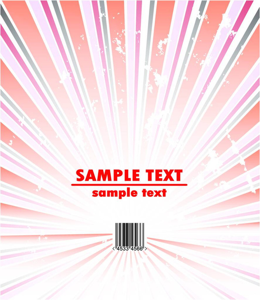 obsolete vector design of rays and barcode - Вектор,изображение