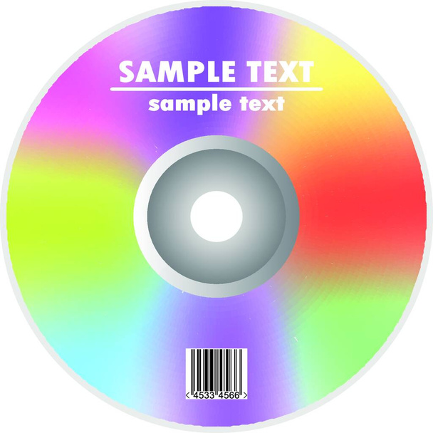 rainbow CD or DVD optical disc - Vetor, Imagem