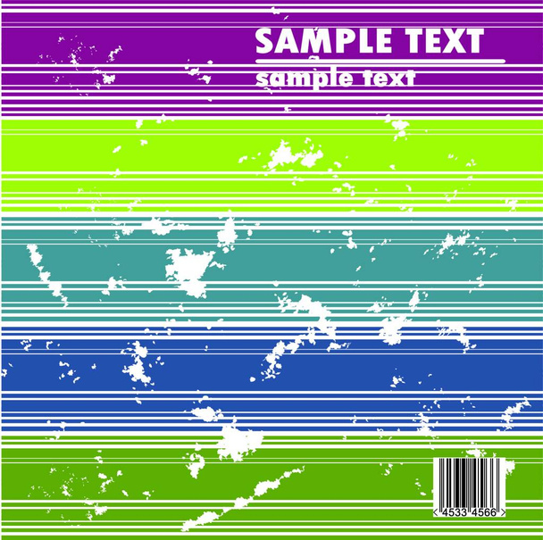 Grungy vector design of stripes with barcode - Vector, afbeelding
