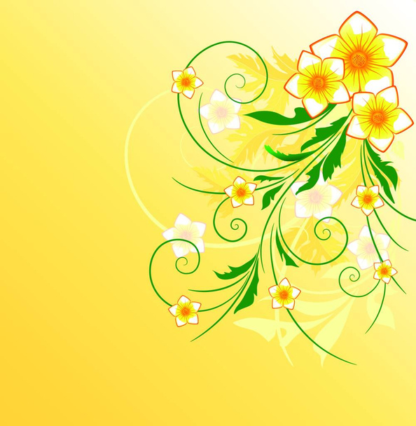 Floral Background, vector illustration - Vektor, obrázek