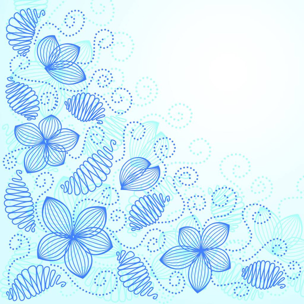 Beautiful ornate background with floral decorative elements - Vector, afbeelding