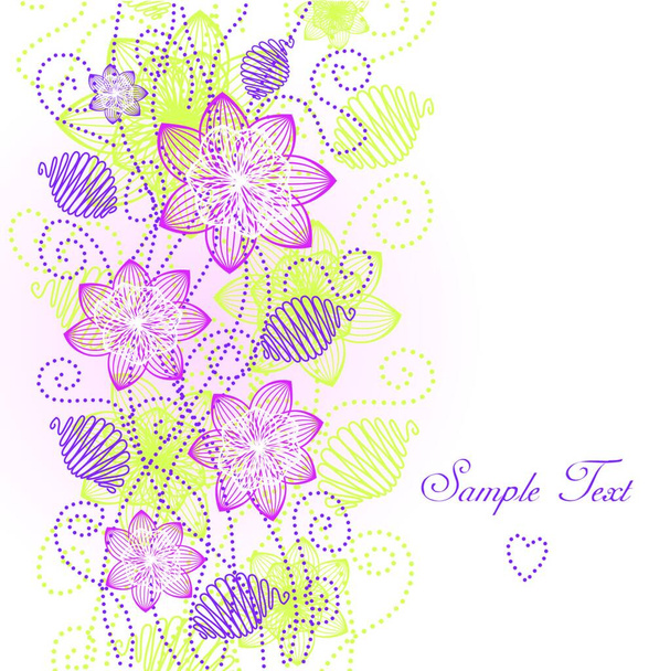 Floral Background, vector illustration - Vector, Image