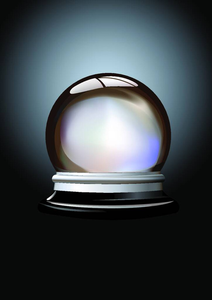 Vector illustration of Crystal ball (fortune teller's ball) on gradient background - Vettoriali, immagini