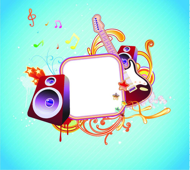 Vector illustration of music abstract frame - Vector, Image
