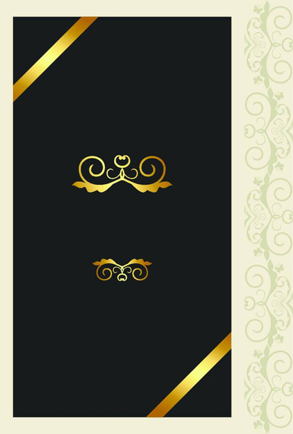 Illustration of Greeting ornament card. Vector - Vektor, obrázek