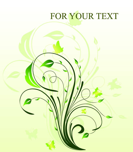 Illustration floral background for design card - vector - Vettoriali, immagini