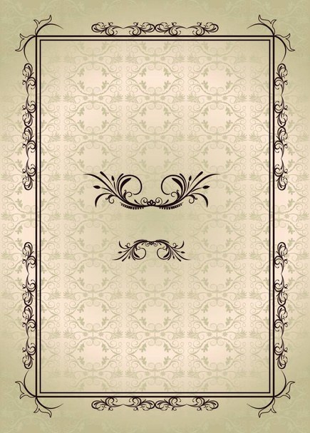 Illustration vintage background card for design - vector - Διάνυσμα, εικόνα