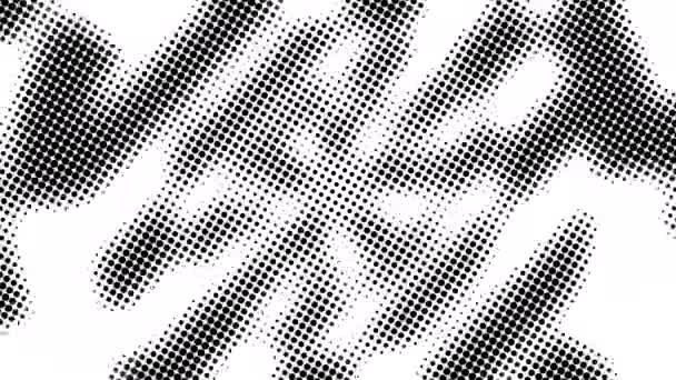 Pół tonu wielu kropek, generowane komputerowo abstrakcyjne tło, tło renderowania 3D z optycznym efektem iluzji - Materiał filmowy, wideo