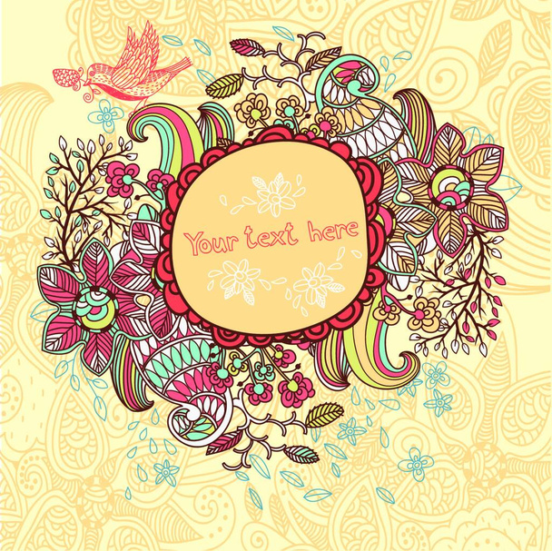 vector floral background, copy space - Διάνυσμα, εικόνα