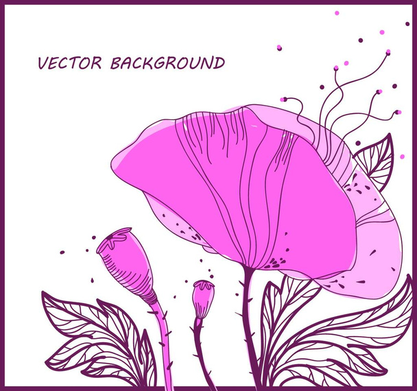 Floral Background, vector illustration - Vektor, kép