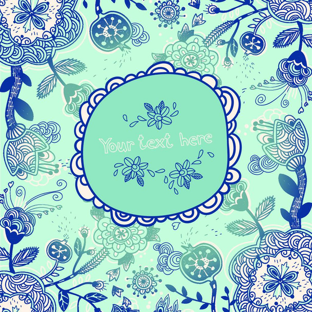 vector floral background, copy space - Διάνυσμα, εικόνα