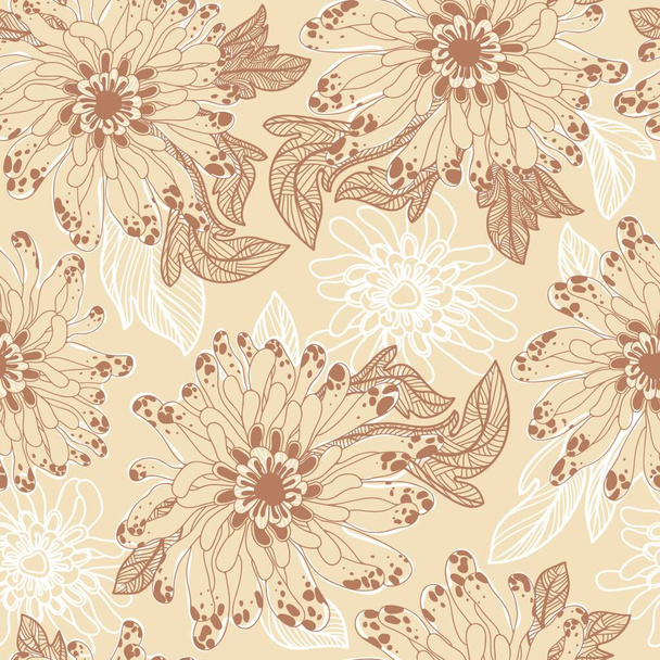 vector floral  seamless pattern - Διάνυσμα, εικόνα