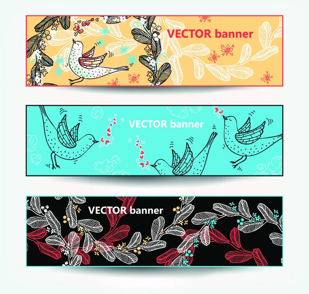 vector set of decorative banners - Wektor, obraz