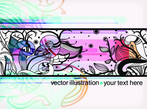 abstract colorful background, digital wallpaper - Vektori, kuva