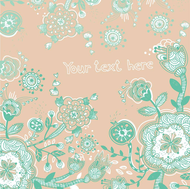 vector floral background, copy space - Vector, Image