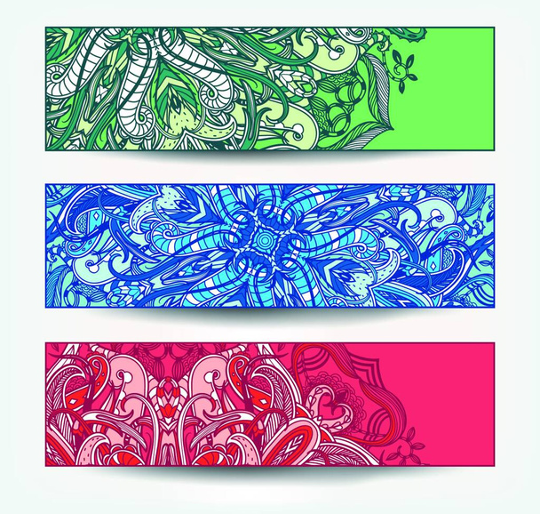 vector set of abstract colored  banners - ベクター画像