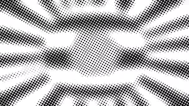 Half tone of many dots, computer generated abstract background, 3D render backdrop with optical illusion effect - Footage, Video